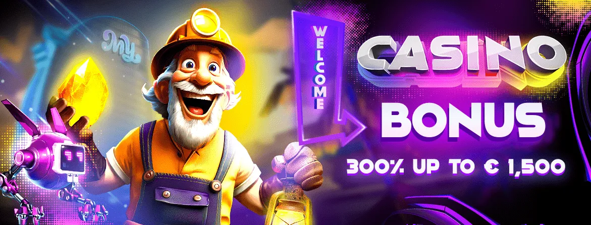 Mystake welcome casino bonus 300% up to €1,500